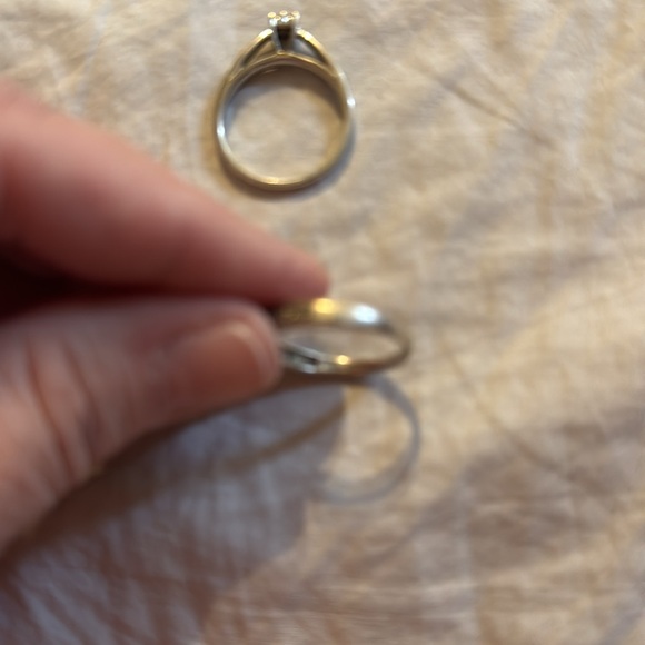 Silver wedding ring set - Picture 6 of 7